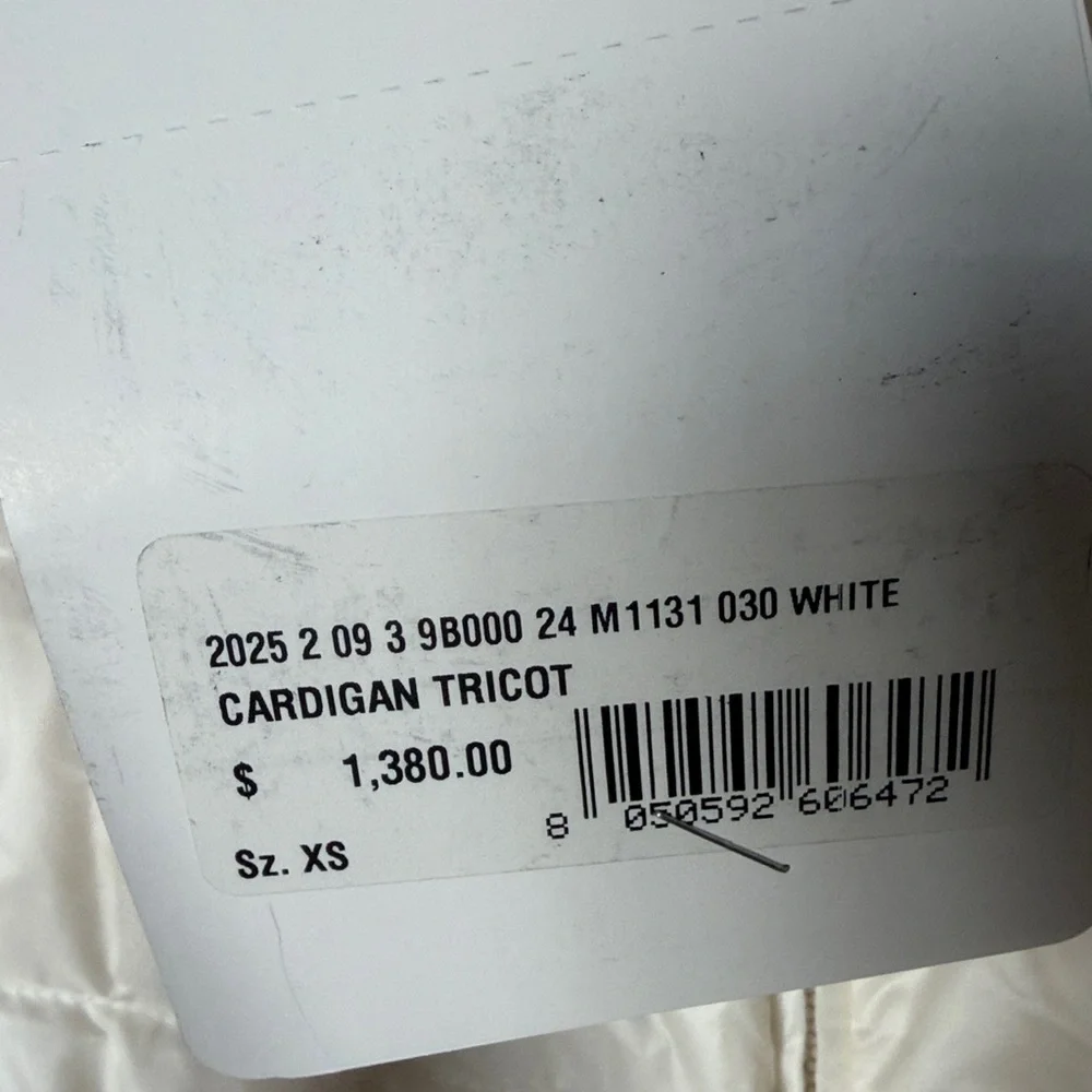 Moncler Women's Ivory Puffer Cardigan / Jacket - Picture 5 of 12